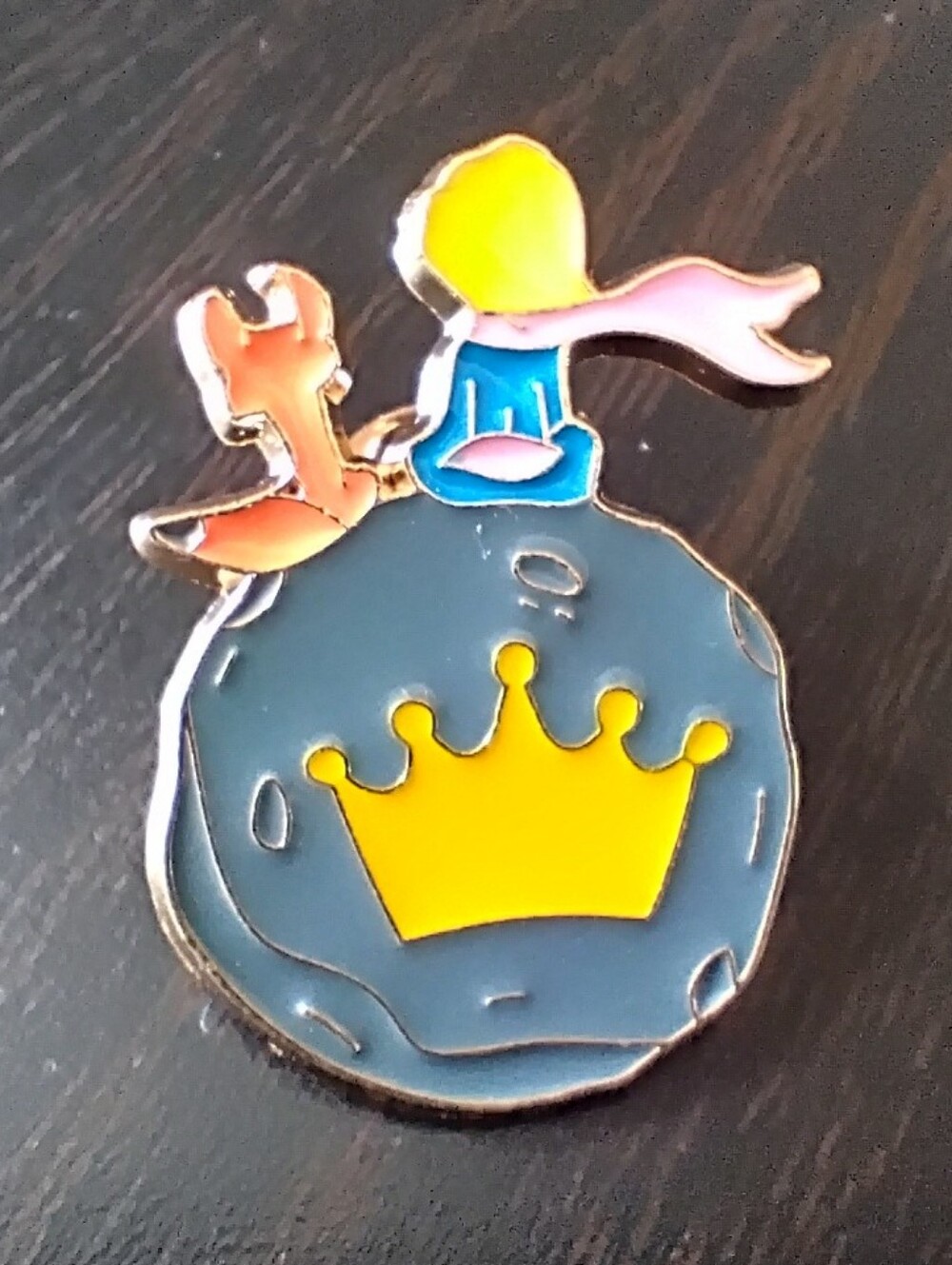 🧁 3/$30 The Little Prince Planet Crown Enamel Pin  NEW